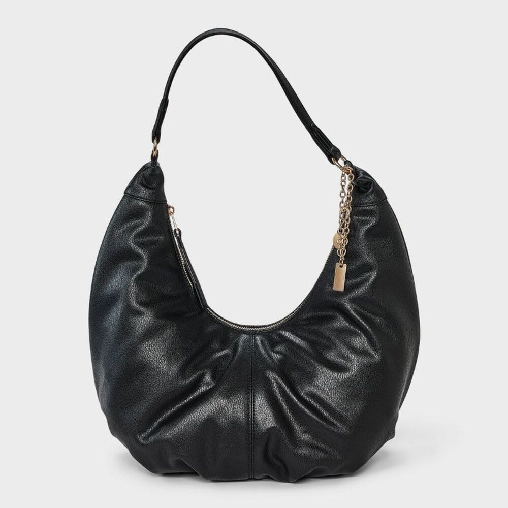 Oversized Crescent Shoulder Bag - Universal Thread Black